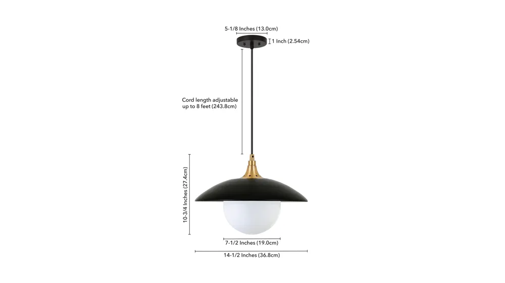 Lyuba Pendant Dimensions