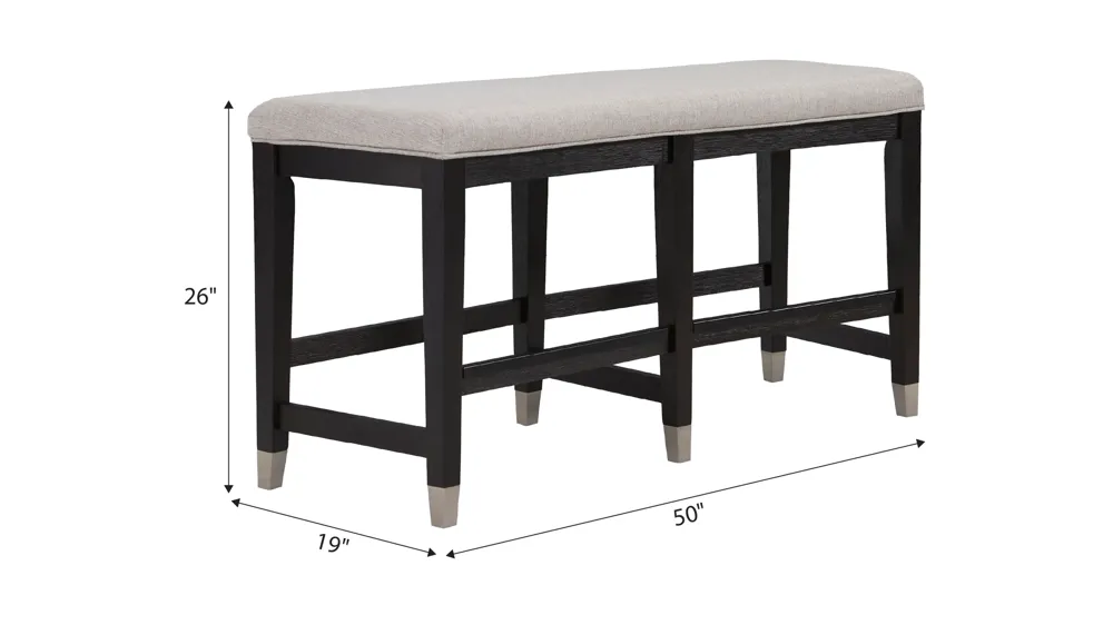 Beatrix Counter-Height Bench Dimensions