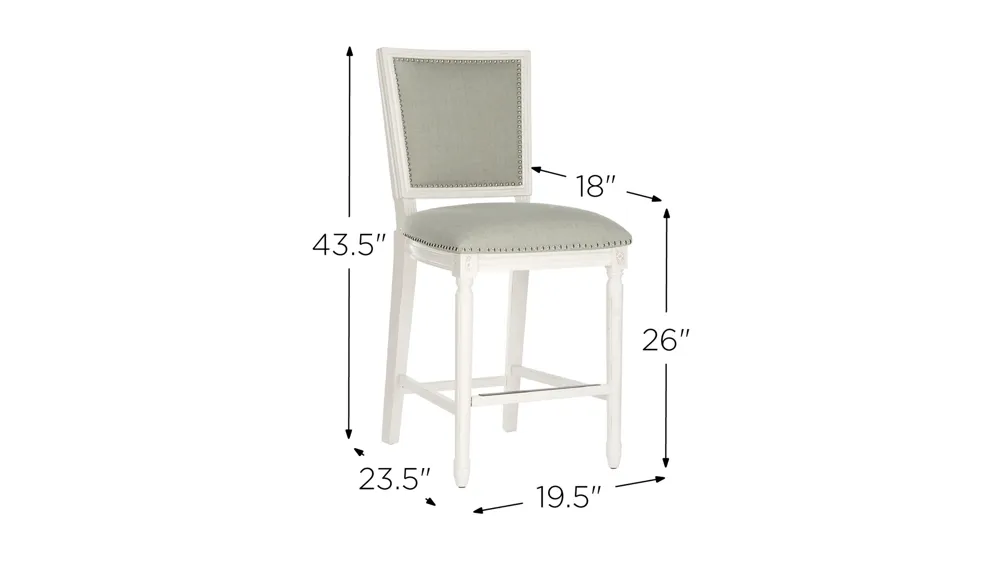 Buchanan Rectangular Counter Stool - Set of 2 Dimensions
