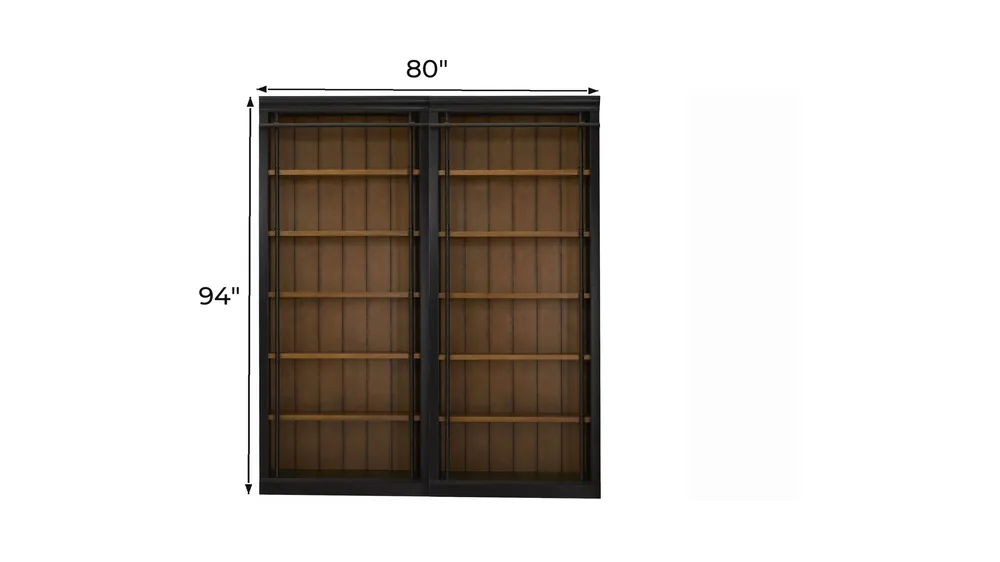 Beckett 2-pc. Bookcase Wall Dimensions