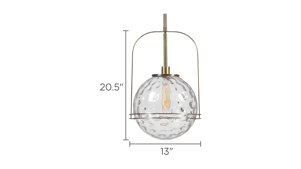 Mimas Globe Pendant Light Dimensions