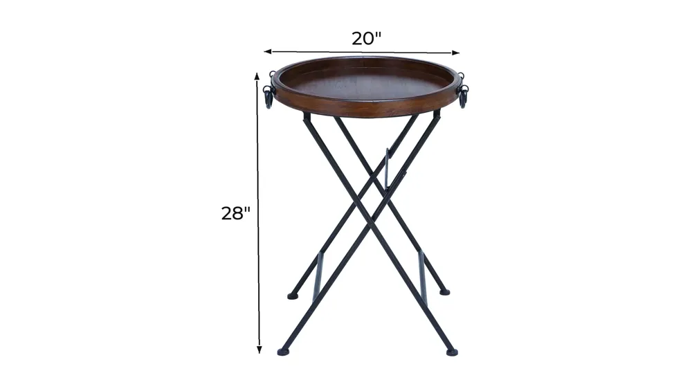 Ivy Collection Tray Accent Table Dimensions