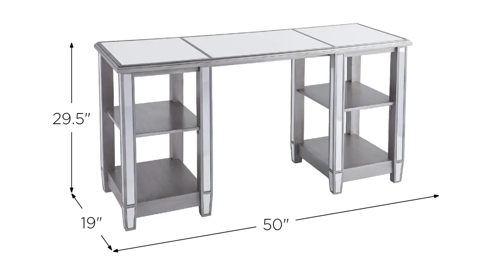 Bromley Mirrored Desk Dimensions