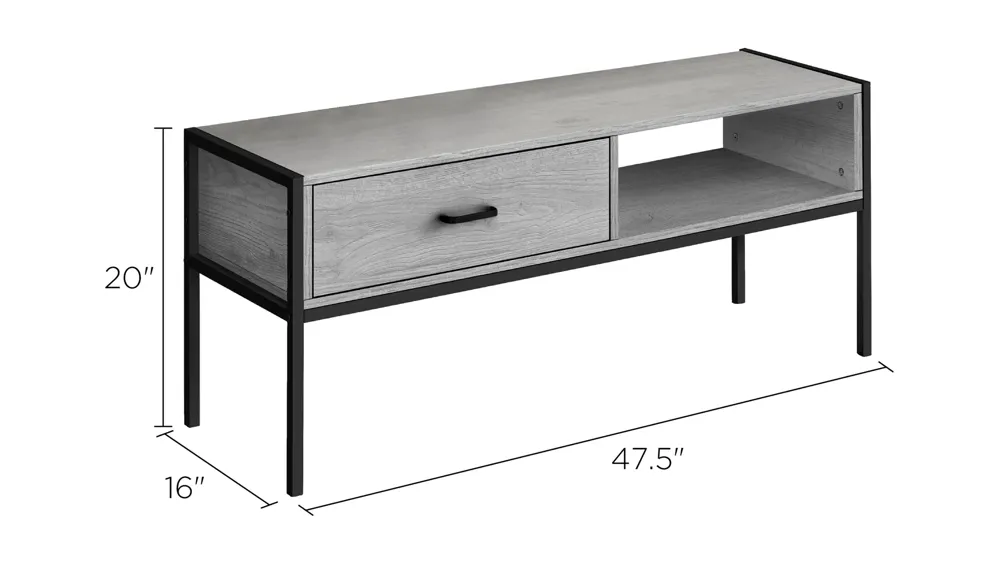 Plateau 48" TV Console Dimensions