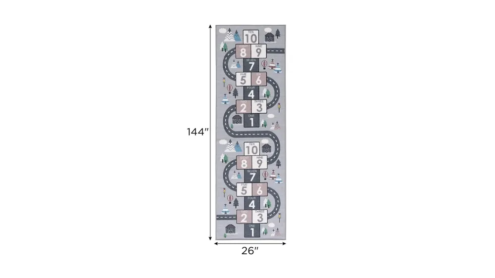 Delhi Kids' Playhouse Rug Dimensions
