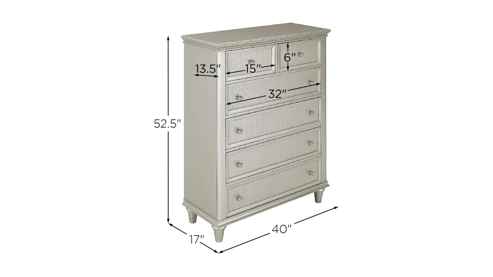 Tiffany Bedroom Chest Dimensions