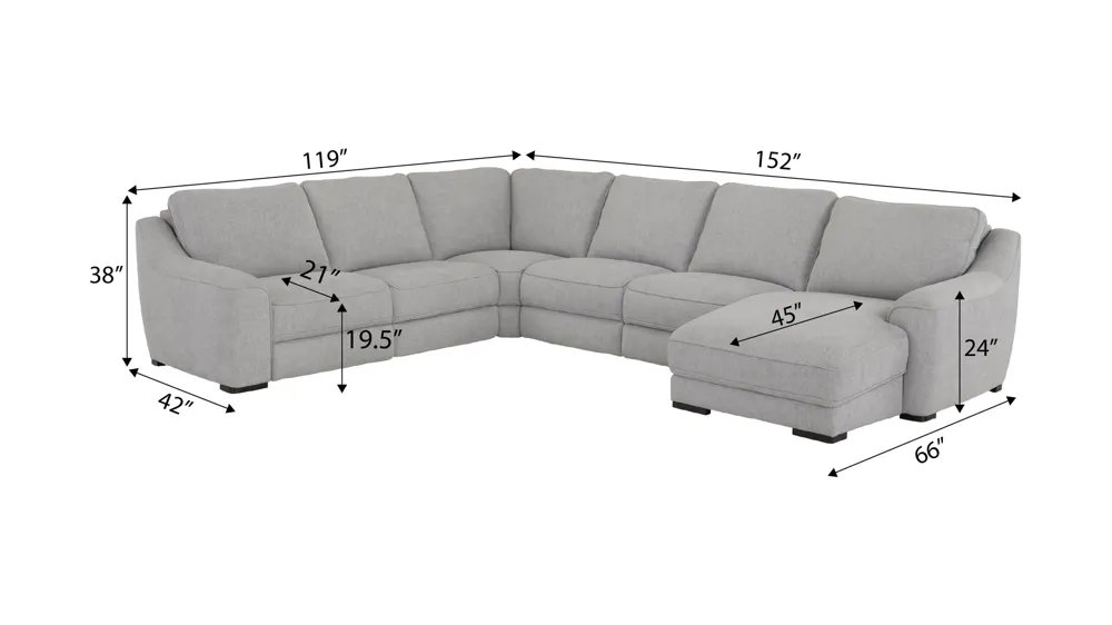 Atlas Dual Power 6-pc. Sectional w/ Immersive Audio Dimensions