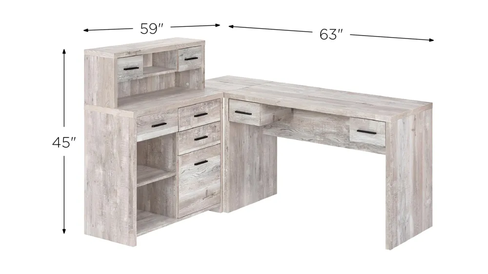 Santana L-Shaped Computer Desk Dimensions