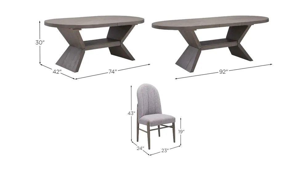 Aldo 5-pc. Dining Set Dimensions