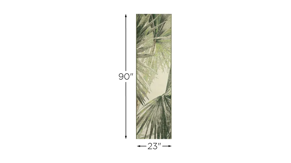 Marina Palm Fan Indoor/Outdoor Rug Dimensions