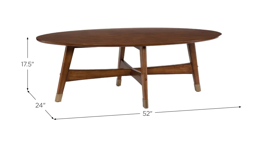 Abdon Oval Cocktail Table Dimensions