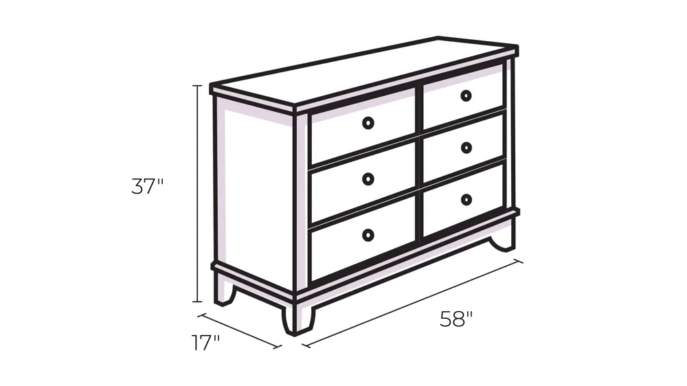 Pell Bedroom Dresser Dimensions