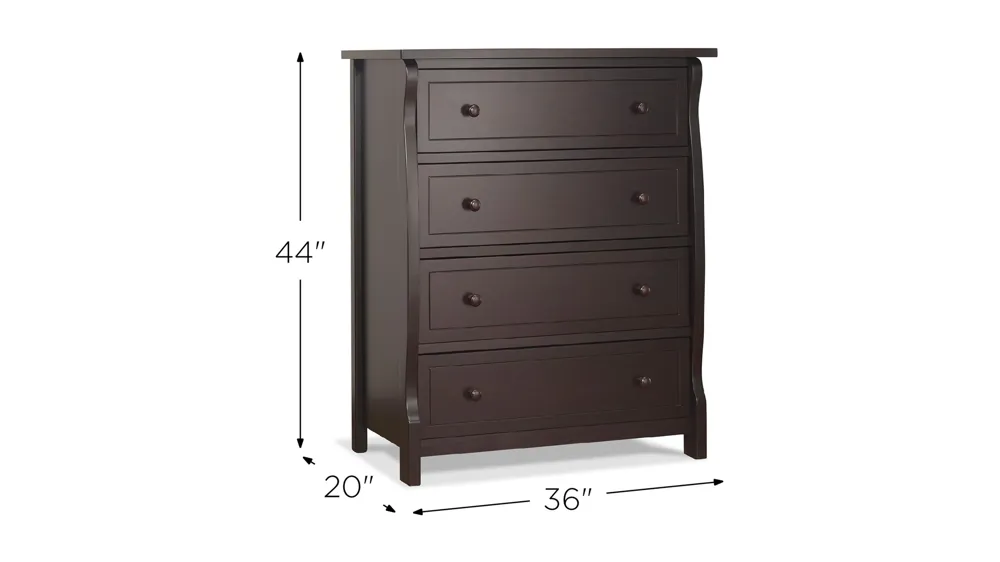 Princeton Elite Four Drawer Dresser Dimensions