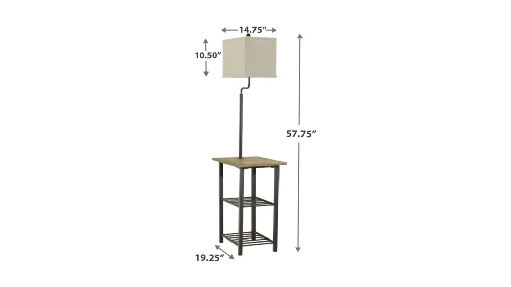 Shianne Metal Tray Lamp Dimensions