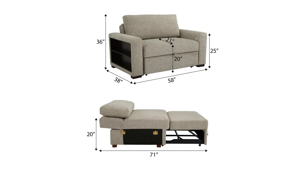 Juniper 2-pc. Chair and a Half Dimensions