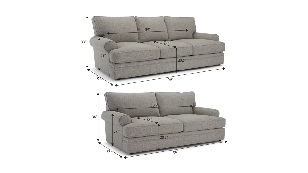 Nelson Living Room Set Dimensions