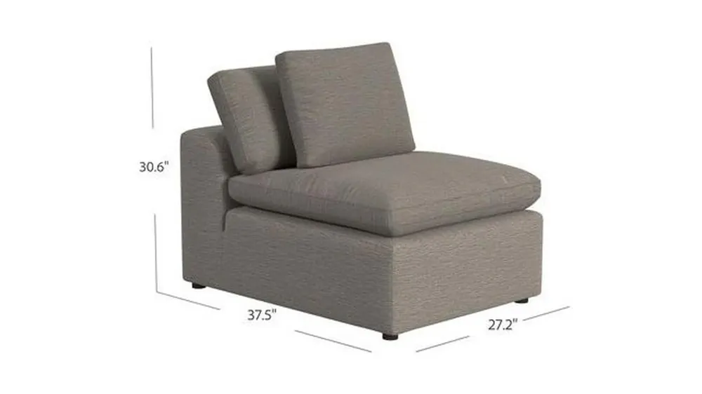 Cortney's Collection Modular Armless Chair Dimensions