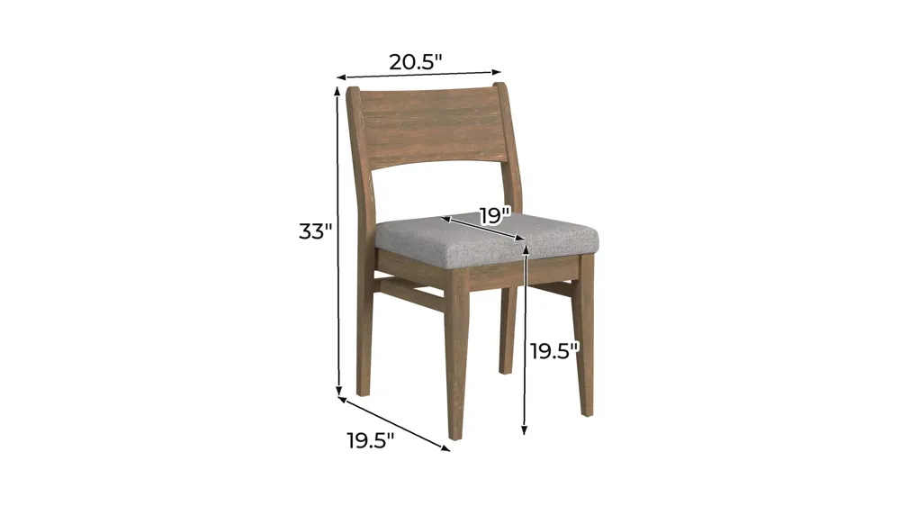 Callisto Stackable Panel Side Chair Dimensions