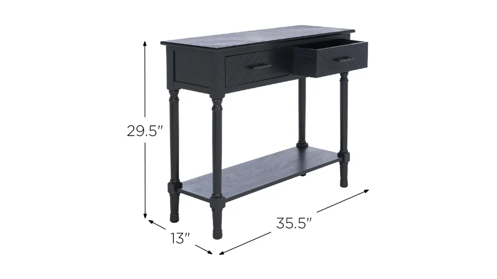Daegan 2 Drawer Console Table Dimensions