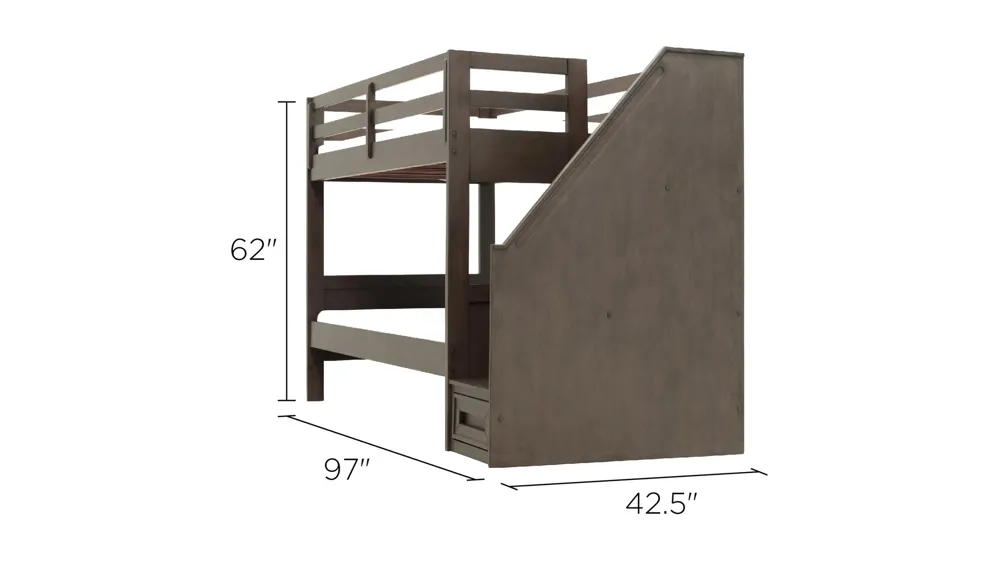 Kieran Bunk Bed w/ Staircase Dimensions
