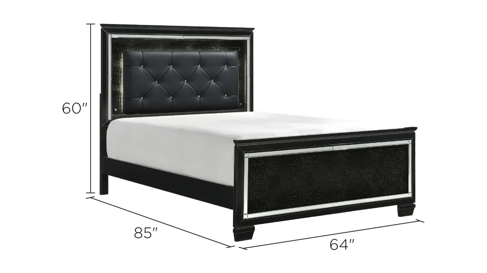 Brambley Bed w/ LED Lights Dimensions