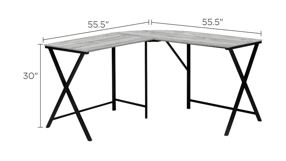 Balthazar L-Shaped Computer Desk Dimensions