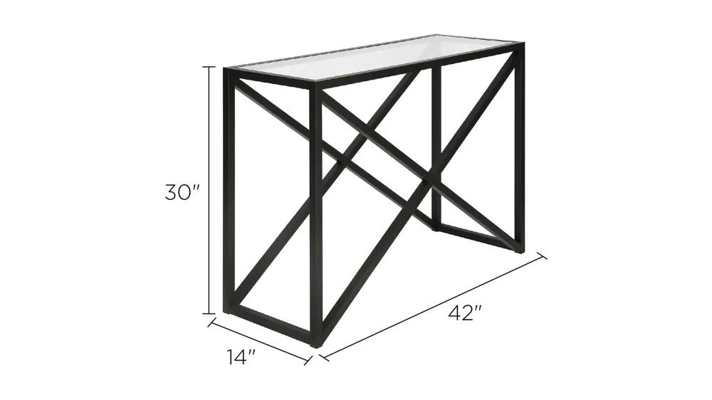 Calix Rectangular Console Table Dimensions