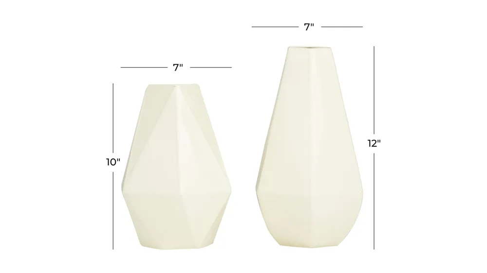 Ivy Collection Maru Vase Set of 2 Dimensions