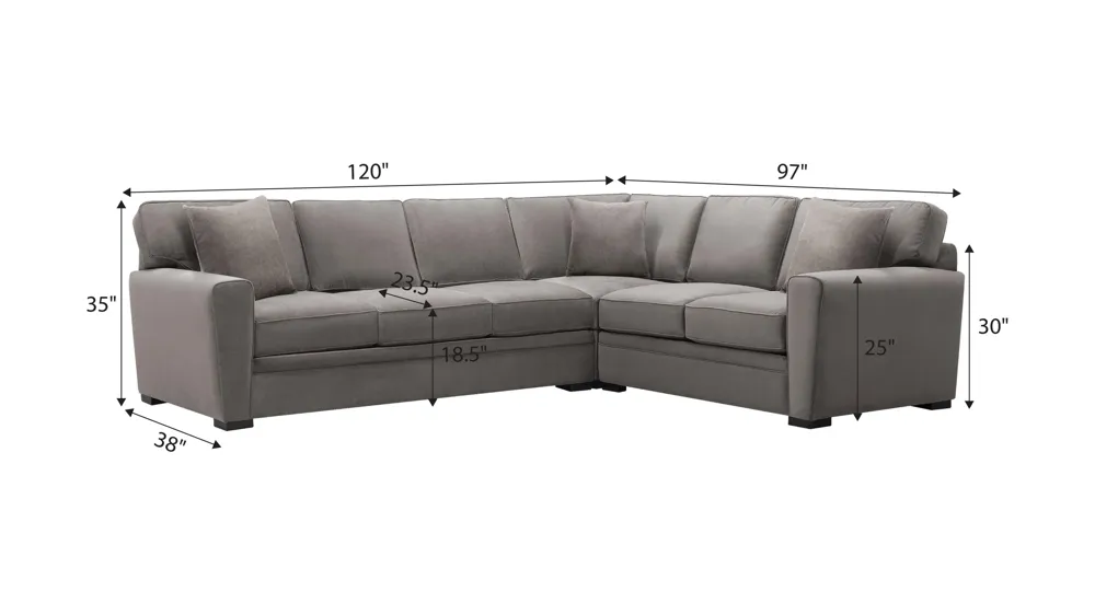 Artemis II 3-pc. Sectional Dimensions