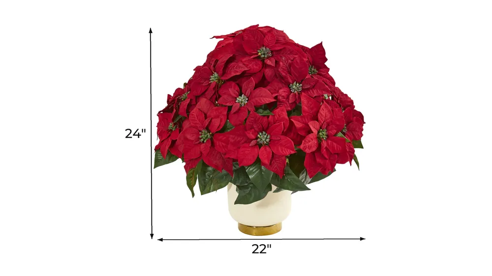Poinsettia Artificial Arrangement Dimensions