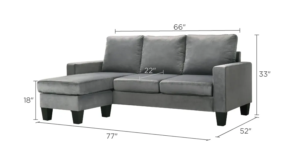Jessica Sectional Sofa Dimensions