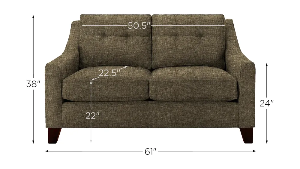 Carmine Loveseat Dimensions