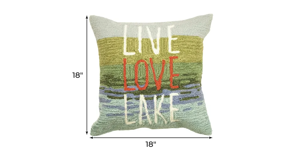 Liora Manne Frontporch Live Love Lake Pillow Dimensions