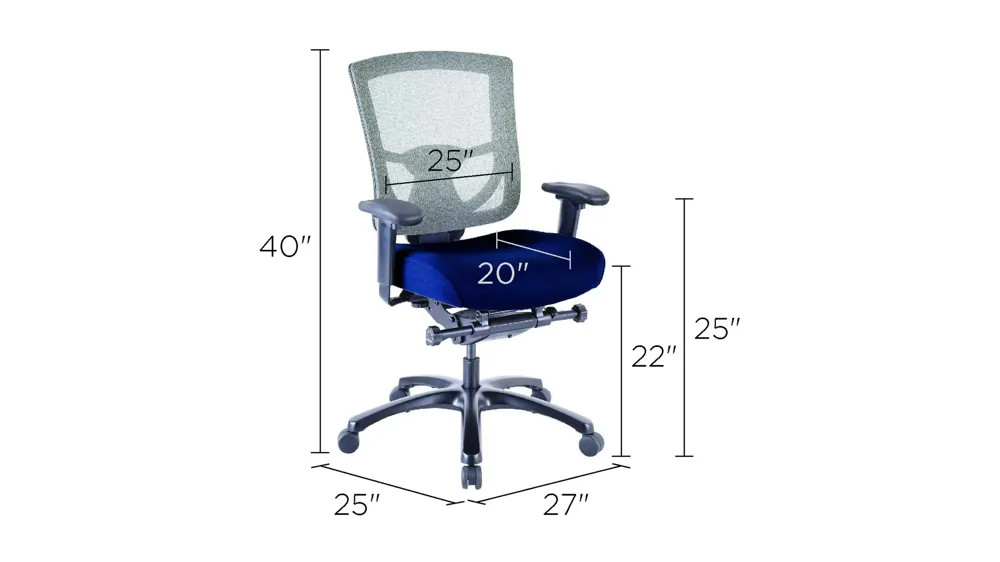 Tempur-Pedic Mesh Back Home Office Chair Dimensions