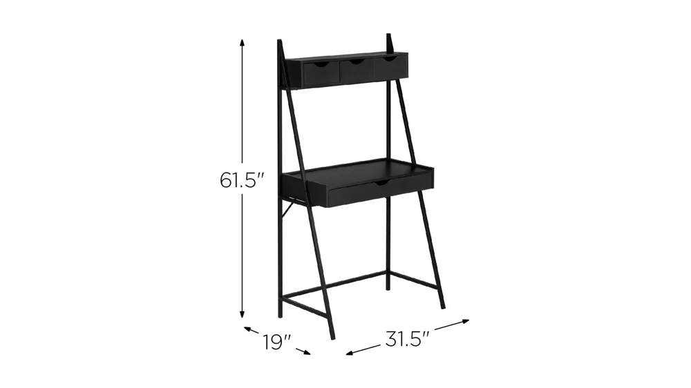 Tripp Ladder-Style Computer Desk Dimensions