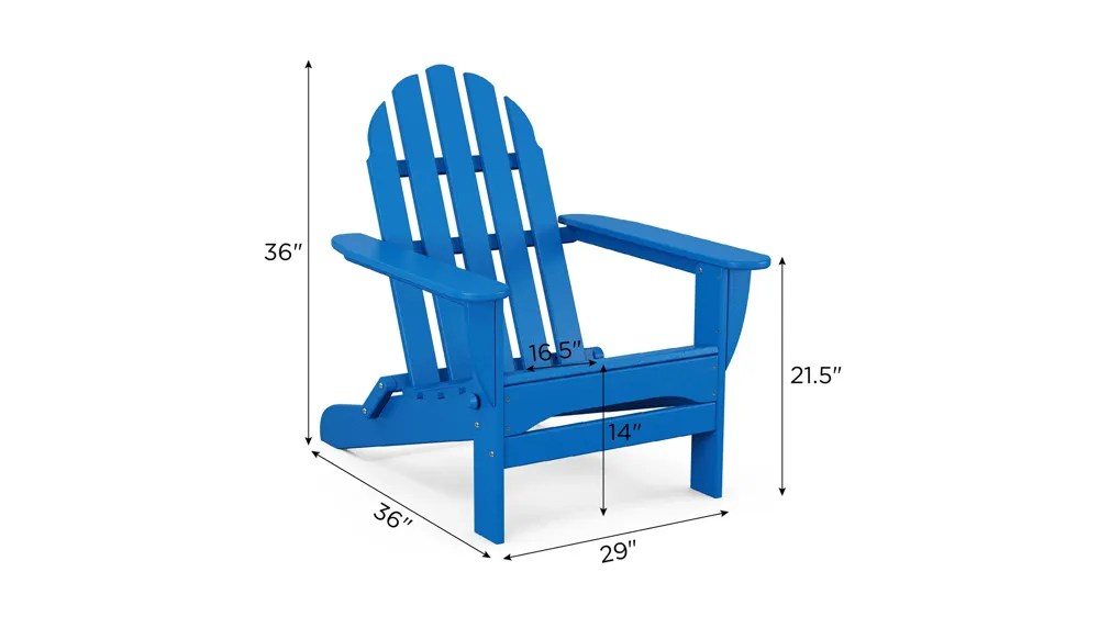 Classic Folding Adirondack Chair Dimensions