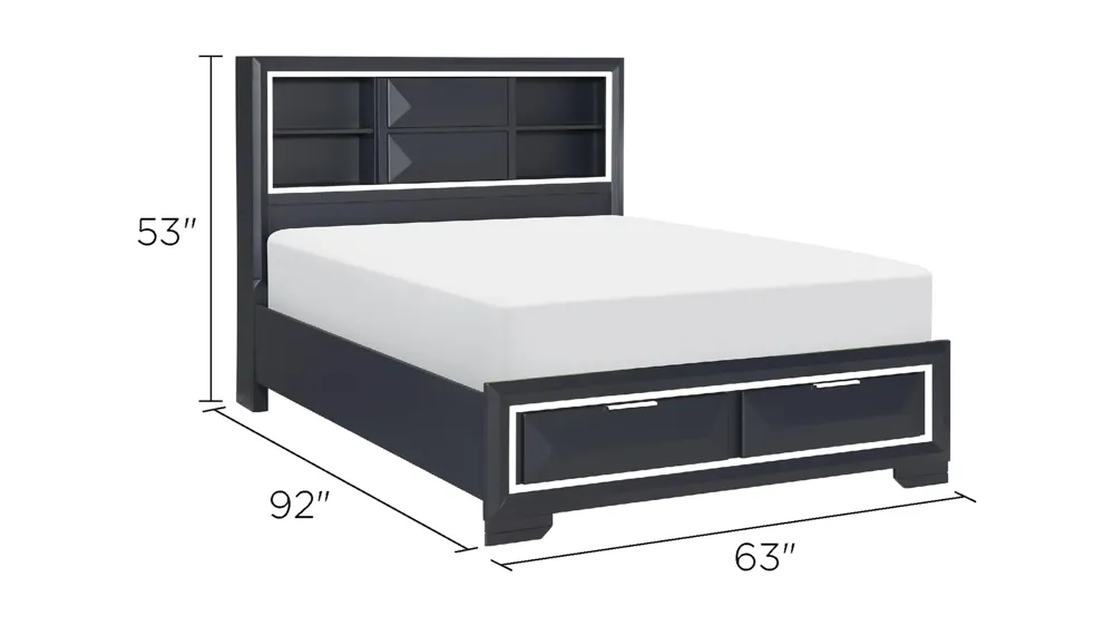 Jocelyn Platform Storage Bed Dimensions