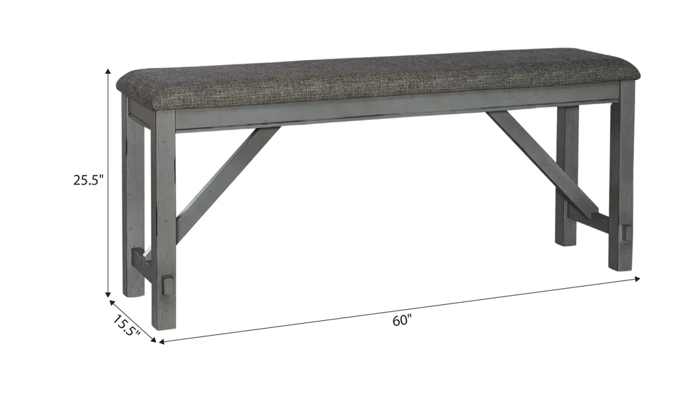 Newport Counter Height Dining Bench Dimensions
