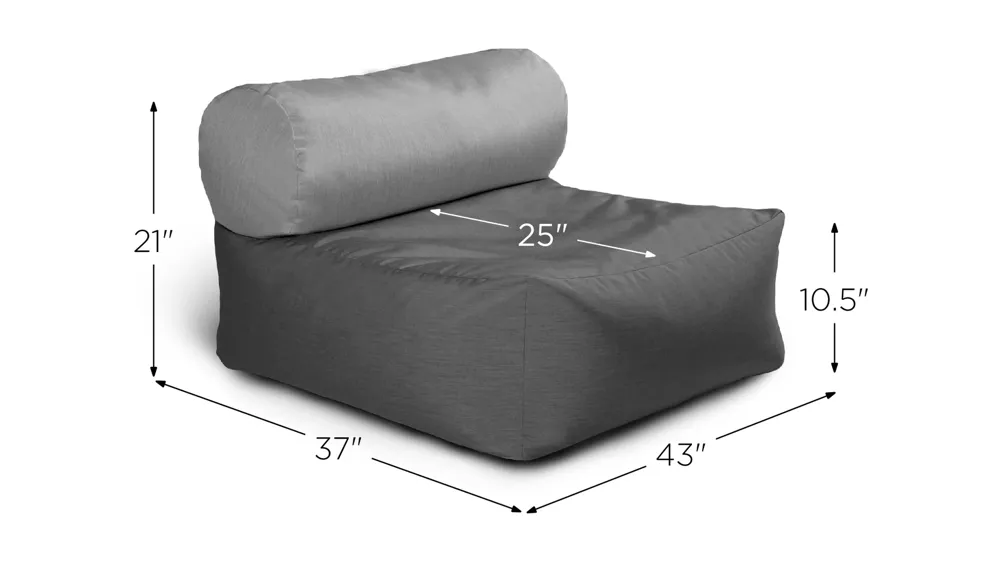 Kensington Large Outdoor Lounge w/ Bolster Dimensions