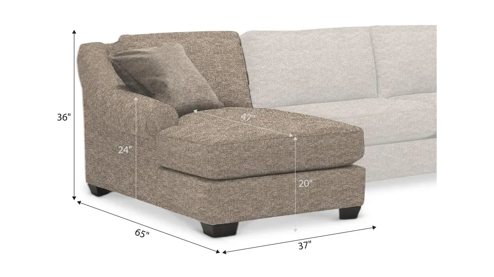 Thatcher Left Arm Facing Chaise Dimensions