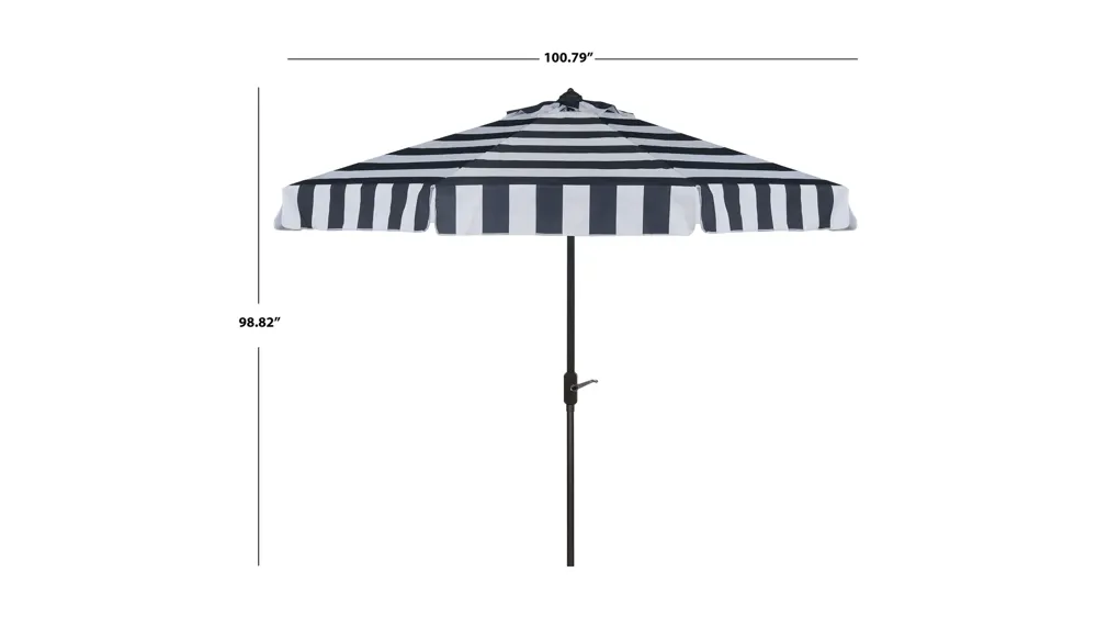Torin Outdoor UV-Resistant Auto-Tilt Umbrella Dimensions