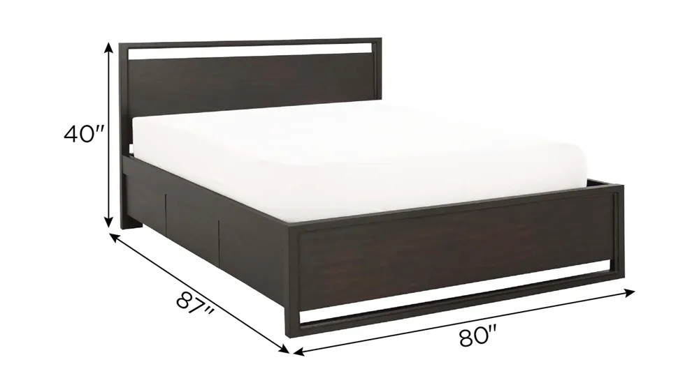 Aversa 2-Sided Storage Bed Dimensions