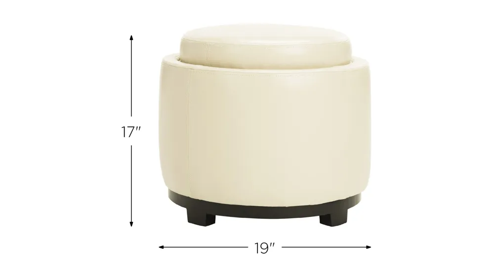 Terrence Storage Ottoman Dimensions