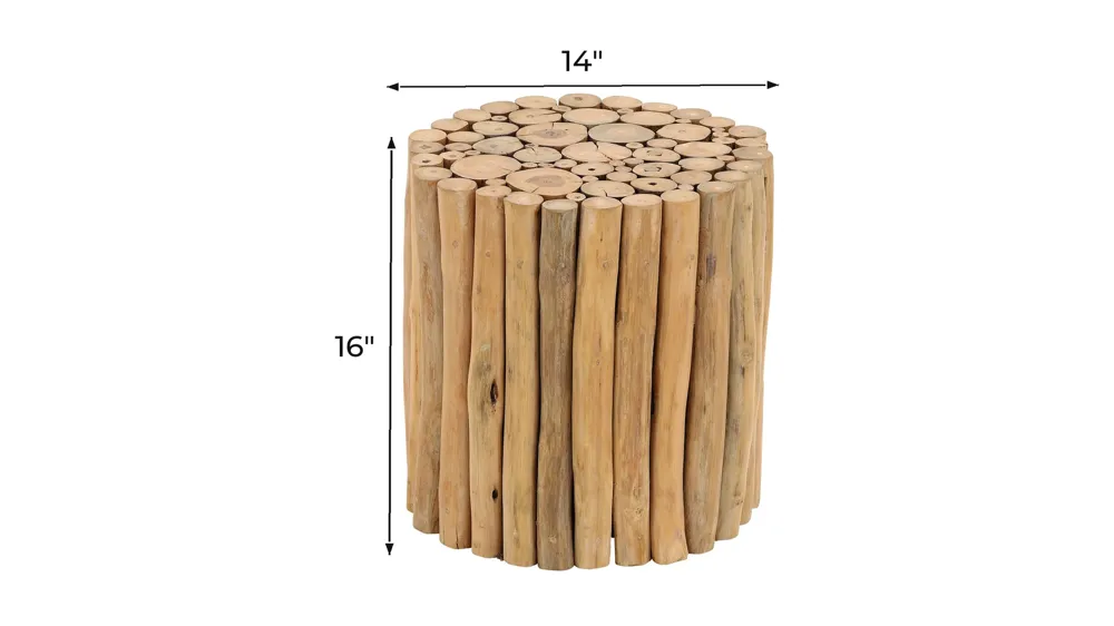 Ivy Collection Log Accent Table Dimensions