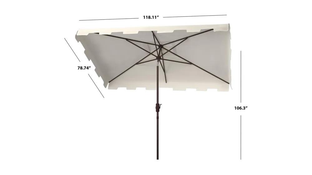 Burton 6.5 X 10 ft Rect Market Umbrella Dimensions