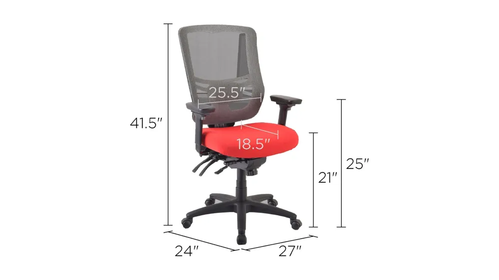 Tempur-Pedic Mesh Back Home Office Chair Dimensions