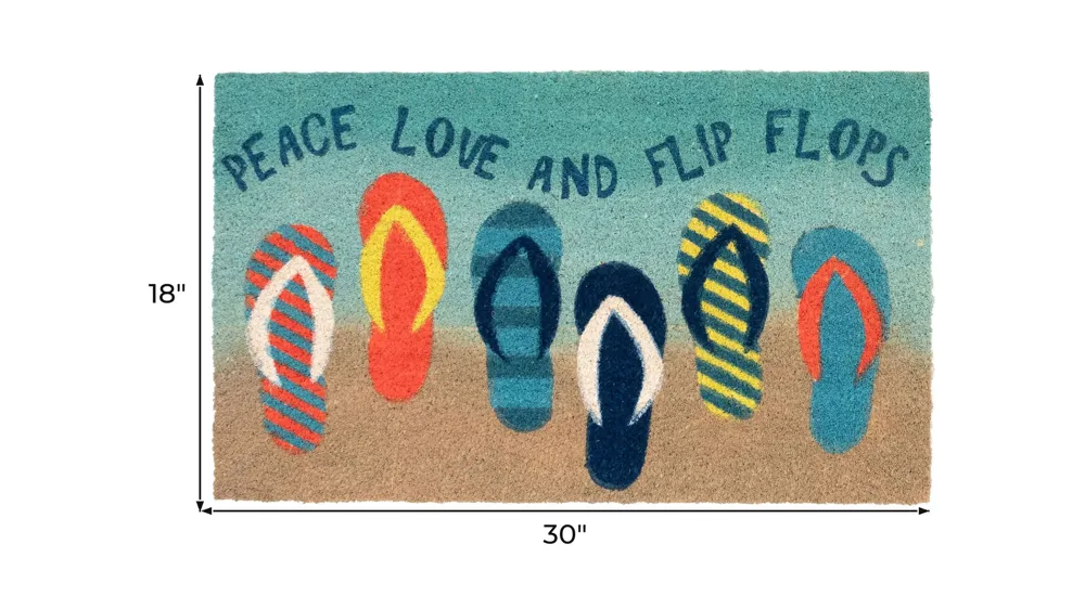 Liora Manne Natura Flip Flops Outdoor Mat Dimensions