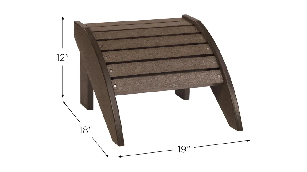 Generation Recycled Outdoor Adirondack Footstool Dimensions