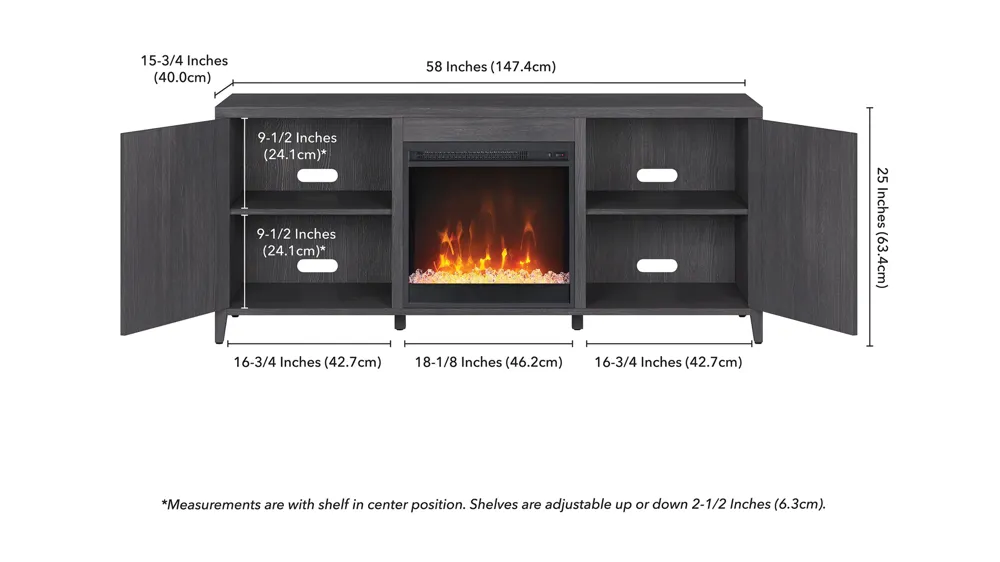 Jasper TV Stand Dimensions