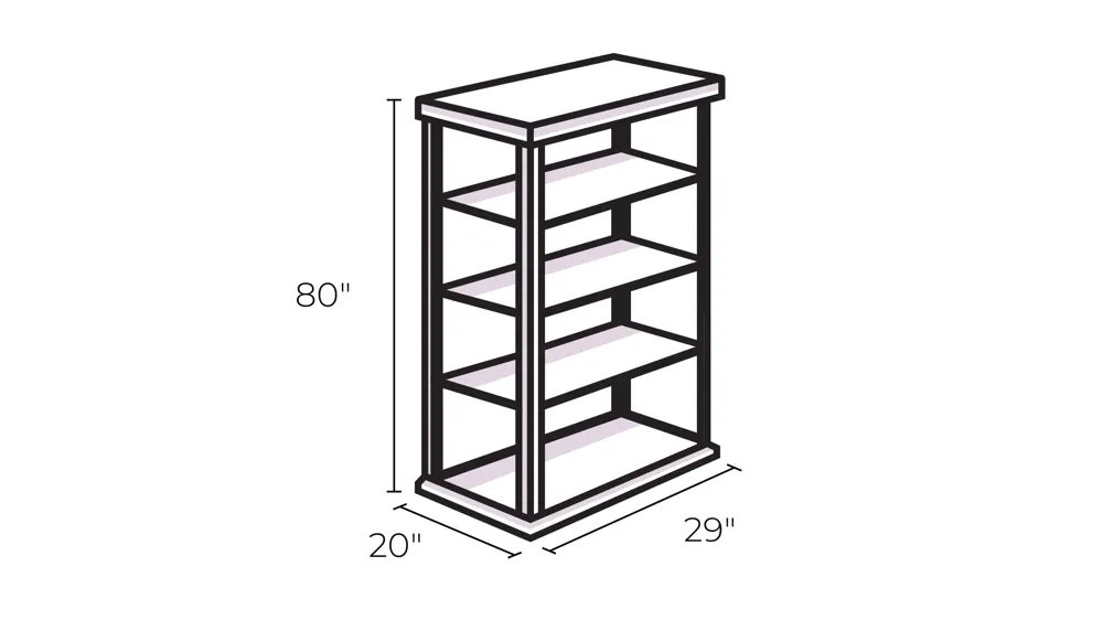 Milligan Locking Slide Door Curio Cabinet Dimensions